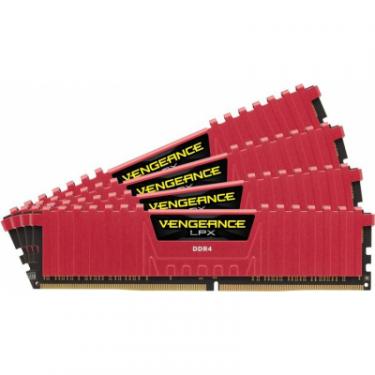 Модуль памяти для компьютера Corsair DDR4 16GB (4x4GB) 2800 MHz Vengeance LPX Red Фото 1