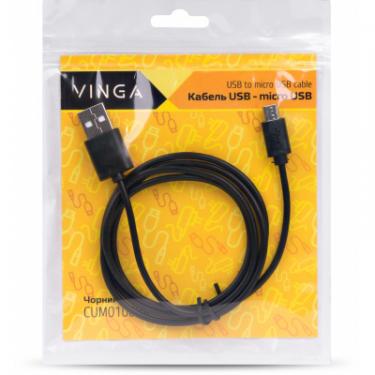 Дата кабель Vinga USB 2.0 AM to Micro 5P 1.0m Rainbow M Black Фото