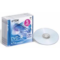 Диск DVD TDK 4.7GB 16X SlimJewelCase 5шт Фото
