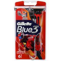 Бритва Gillette одноразовые Blue 3 Red 6 шт Фото