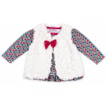 Набор детской одежды Luvena Fortuna для девочек: кофточка, красные штанишки и меховая Фото 3