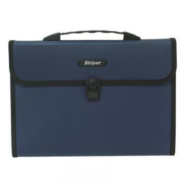 Папка - портфель Skiper А4, 3 compartments, KLA4-03H, blue Фото