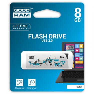 USB флеш накопитель Goodram 8GB Cl!ck White USB 2.0 Фото 4