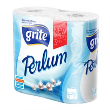 Туалетная бумага Grite Perlum 3 слоя 150 отрывов 4 шт Фото