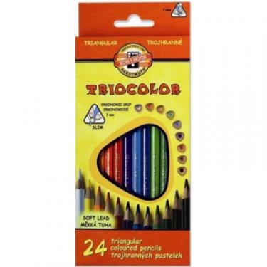 Карандаши цветные Koh-i-Noor 3134 Triocolor, 24шт, set of triangular coloured p Фото