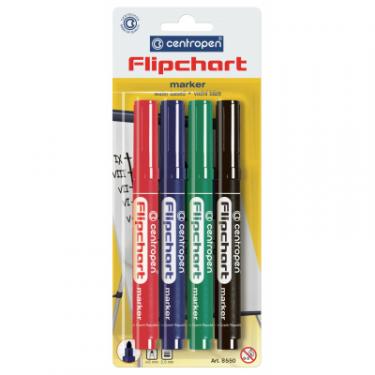 Набор маркеров Centropen Flipchart 8550 2,5 мм, round tip, SET 4colors (BLi Фото