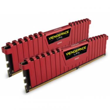 Модуль памяти для компьютера Corsair DDR4 8GB (2x4GB) 3200 MHz Vengeance LPX Red Фото 1