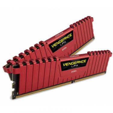 Модуль памяти для компьютера Corsair DDR4 8GB (2x4GB) 3200 MHz Vengeance LPX Red Фото 2