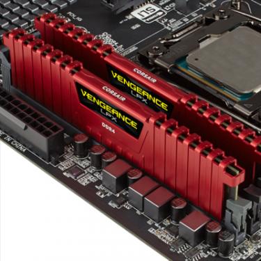 Модуль памяти для компьютера Corsair DDR4 8GB (2x4GB) 3200 MHz Vengeance LPX Red Фото 4
