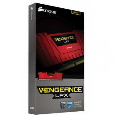 Модуль памяти для компьютера Corsair DDR4 8GB (2x4GB) 3200 MHz Vengeance LPX Red Фото 5