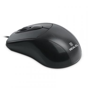 Мышка REAL-EL RM-207, USB, black Фото 1