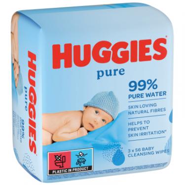 Детские влажные салфетки Huggies Ultra Comfort Pure 56 х 3 шт Фото 1