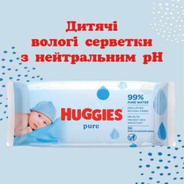 Детские влажные салфетки Huggies Ultra Comfort Pure 56 х 3 шт Фото 2