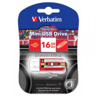 USB флеш накопитель Verbatim 16GB Mini Cassette Edition RED USB 2.0 Фото 1