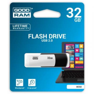 USB флеш накопитель Goodram 32GB UCO2 (Colour Mix) Black/White USB 2.0 Фото 1