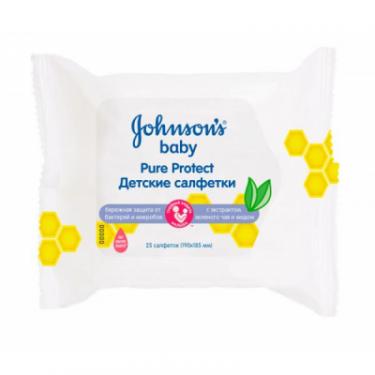 Детские влажные салфетки Johnson’s baby Pure Protect 25 шт Фото