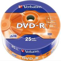 Диск DVD Verbatim 4.7Gb 16X Spindle Wrap box 25шт Фото