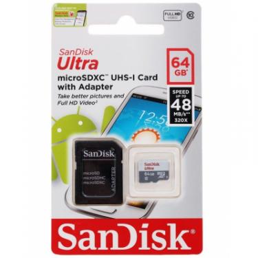 Карта памяти SanDisk 64GB microSDXC class 10 UHS-I Ultra Фото 2