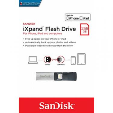 USB флеш накопитель SanDisk 256GB iXpand USB 3.0/Lightning Apple Фото 4