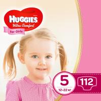 Подгузники Huggies Ultra Comfort 5 Box для девочек (12-22 кг) 112 шт Фото
