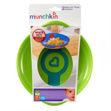 Тарелка детская Munchkin White Hot зелена й помаранчева Фото 1