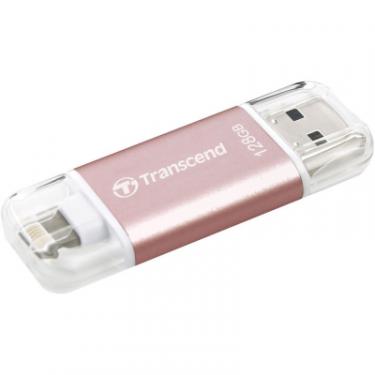 USB флеш накопитель Transcend 128GB JetDrive Go 300 Rose Gold USB 3.1/Lightning Фото 1