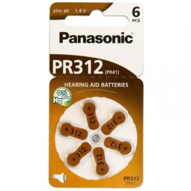 Батарейка Panasonic PR41 / PR312 (1.4V) * 6 Фото