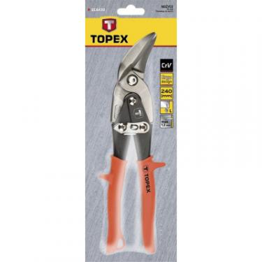Ножницы по металлу Topex 240 мм, выгнутые левые Фото 1