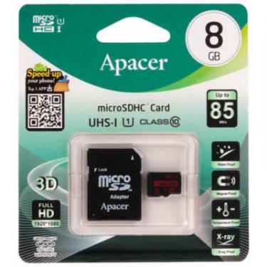 Карта памяти Apacer 8GB microSDHC Class10 UHS-I Фото 2