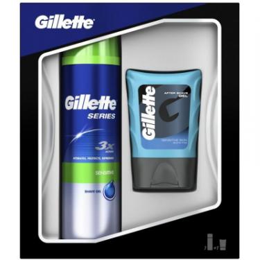 Набор для бритья Gillette для бритья Sensitive 200 мл + после бритья Sensiti Фото 1