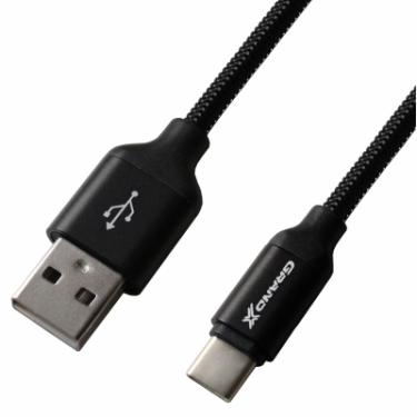 Дата кабель Grand-X USB 2.0 AM to Type-C 1.0m Black/Black Фото