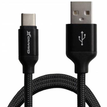 Дата кабель Grand-X USB 2.0 AM to Type-C 1.0m Black/Black Фото 1
