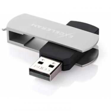 USB флеш накопитель eXceleram 16GB P2 Series Silver/Black USB 2.0 Фото 1