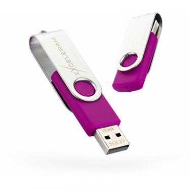 USB флеш накопитель eXceleram 16GB P1 Series Silver/Purple USB 2.0 Фото