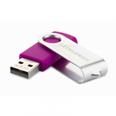USB флеш накопитель eXceleram 16GB P1 Series Silver/Purple USB 2.0 Фото 1