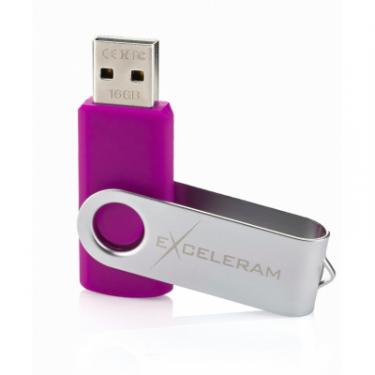 USB флеш накопитель eXceleram 16GB P1 Series Silver/Purple USB 2.0 Фото 2
