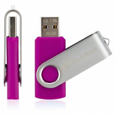 USB флеш накопитель eXceleram 16GB P1 Series Silver/Purple USB 2.0 Фото 3