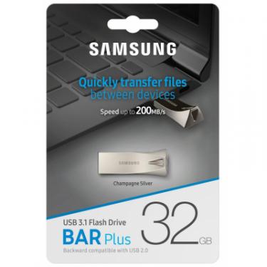 USB флеш накопитель Samsung 32GB Bar Plus Silver USB 3.1 Фото 6