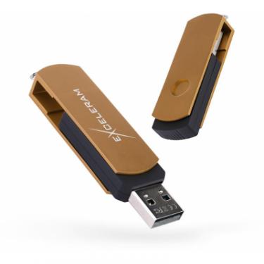 USB флеш накопитель eXceleram 64GB P2 Series Brown/Black USB 2.0 Фото