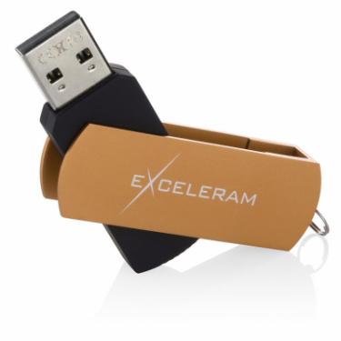 USB флеш накопитель eXceleram 64GB P2 Series Brown/Black USB 2.0 Фото 2