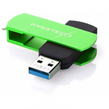 USB флеш накопитель eXceleram 64GB P2 Series Green/Black USB 3.1 Gen 1 Фото 1