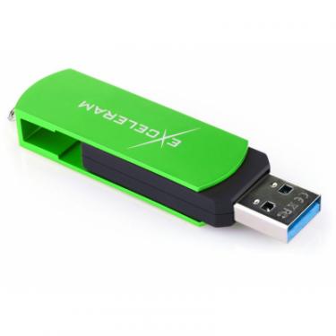 USB флеш накопитель eXceleram 64GB P2 Series Green/Black USB 3.1 Gen 1 Фото 4