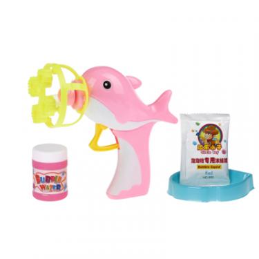 Игровой набор Same Toy мыльные пузыри Bubble Gun Дельфин розовый Фото