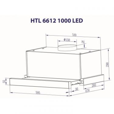 Вытяжка кухонная Minola HTL 6612 I 1000 LED Фото 8