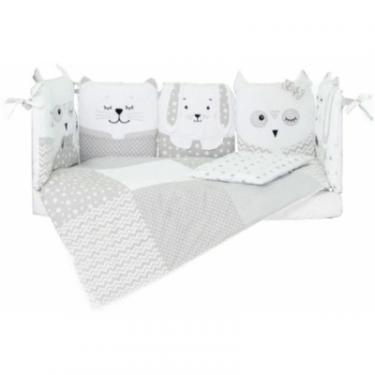 Детский постельный набор Верес Smiling animals white-gray 6ед. Фото
