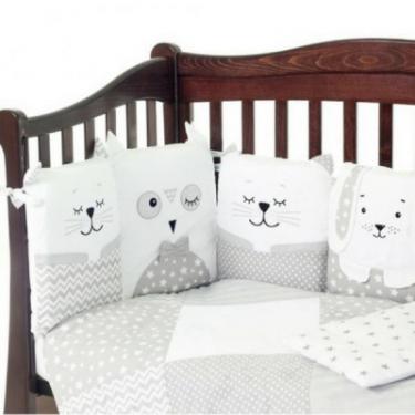 Детский постельный набор Верес Smiling animals white-gray 6ед. Фото 1