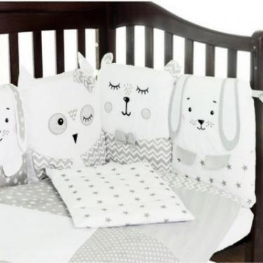 Детский постельный набор Верес Smiling animals white-gray 6ед. Фото 2