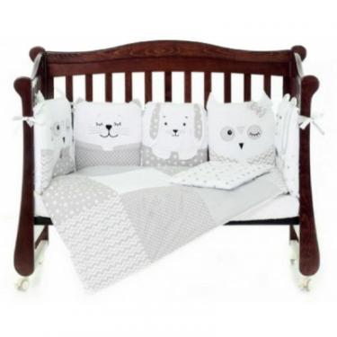 Детский постельный набор Верес Smiling animals white-gray 6ед. Фото 3