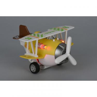 Спецтехника Same Toy Самолет металический инерционный Aircraft желтый с Фото 1
