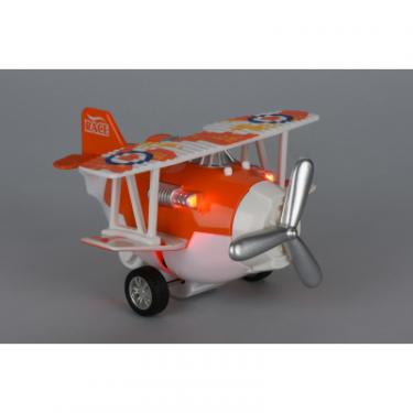 Спецтехника Same Toy Самолет металический инерционный Aircraft оранжевы Фото 1